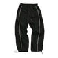 Retro Seitenstreifen Weite-Bein Hose