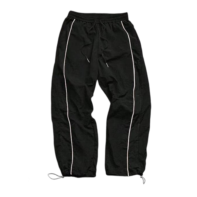 Retro Seitenstreifen Weite-Bein Hose