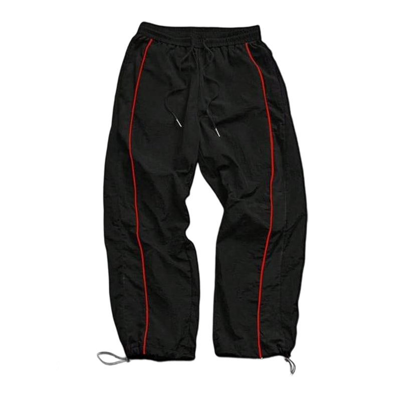 Retro Seitenstreifen Weite-Bein Hose
