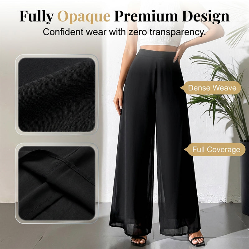 ✨ Schick & bequem: Fließende Chiffon-Hose mit weitem Bein für Damen – für jeden Anlass ✨