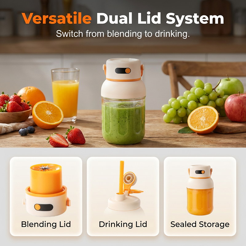 ✨ LIMITED-TIME 50% RABATT!|Elektrischer Früchtemixer Tragbar, USB Akku, BPA-frei, Mehrzweck Mixer für Shakes, Säfte & Cocktails