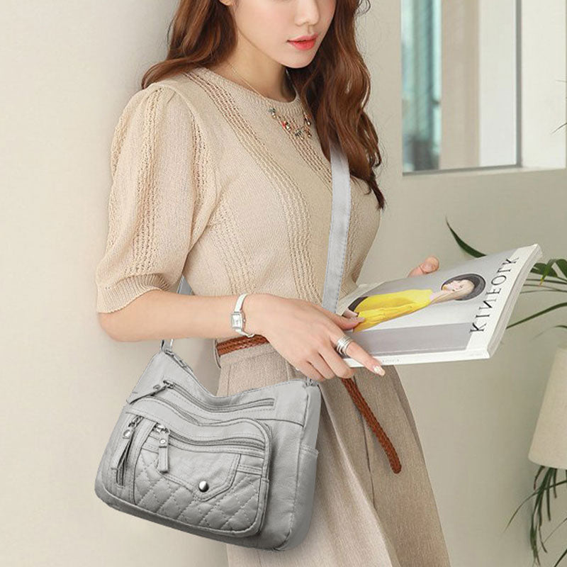 👜 LIMITED-TIME 50% RABATT! ✨ Damen Umhängetasche – PU-Leder, Mehrere Taschen, Verstellbarer Riemen 🌸