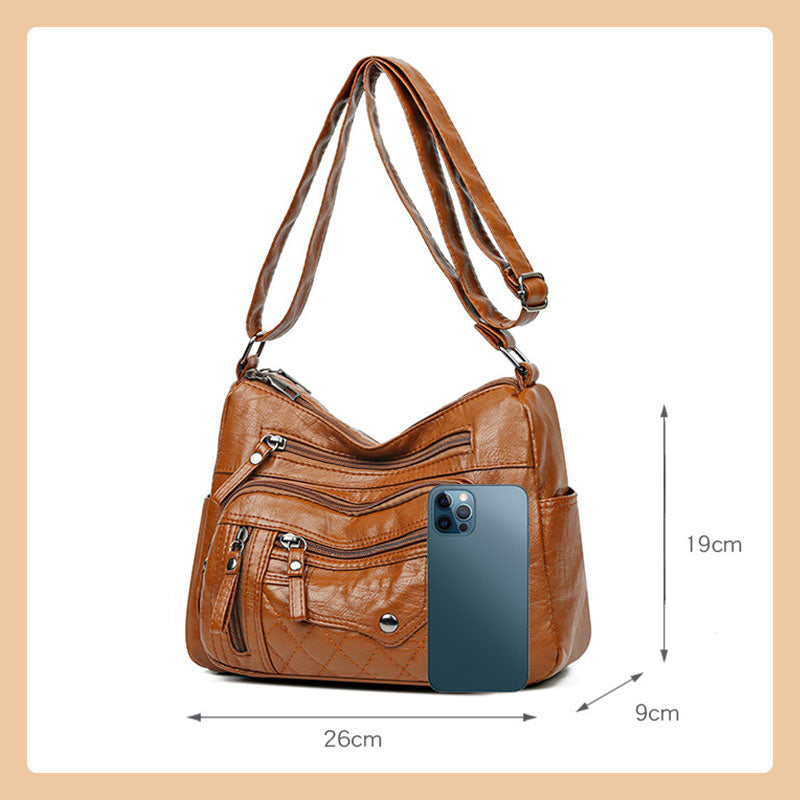 👜 LIMITED-TIME 50% RABATT! ✨ Damen Umhängetasche – PU-Leder, Mehrere Taschen, Verstellbarer Riemen 🌸