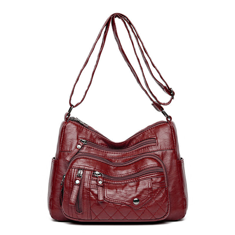 👜 LIMITED-TIME 50% RABATT! ✨ Damen Umhängetasche – PU-Leder, Mehrere Taschen, Verstellbarer Riemen 🌸