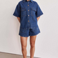 Set aus Damen-Top mit V-Ausschnitt und weit geschnittener Hose 🌿 Lockere Passform & fließende Silhouette – bequem genug für zu Hause, stilvoll für unterwegs ✨