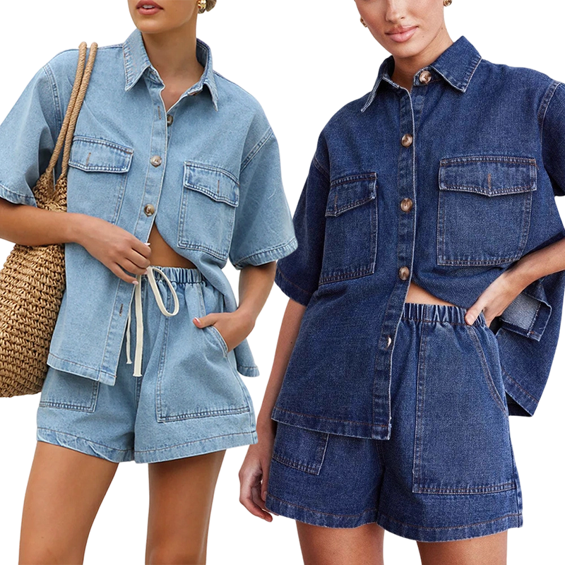 Set aus Damen-Top mit V-Ausschnitt und weit geschnittener Hose 🌿 Lockere Passform & fließende Silhouette – bequem genug für zu Hause, stilvoll für unterwegs ✨