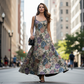 👗🌸 50% RABATT! Maxikleid mit Blumenmuster und Spaghettiträgern – Romantisch, sommerleicht & perfekt für Strand und festliche Anlässe ✨