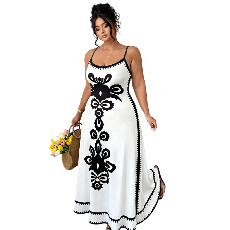 👗🌸 50% RABATT! Maxikleid mit Blumenmuster und Spaghettiträgern – Romantisch, sommerleicht & perfekt für Strand und festliche Anlässe ✨