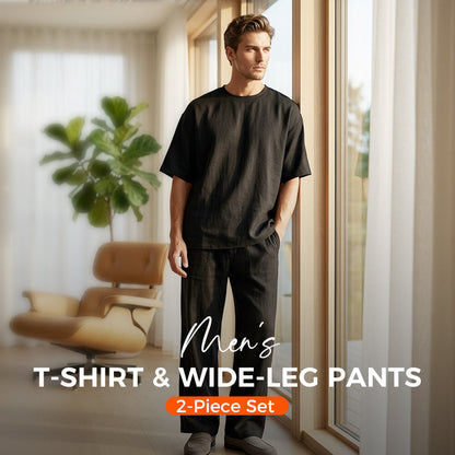 🎁 Nur für kurze Zeit: 50 % Rabatt! 👔 2-teiliges Set: Herren-T-Shirt & weite Hose – Trendig, bequem & sofort tragbar 💥