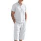 Herren-Leinenhemd-und-Freizeithose-Set