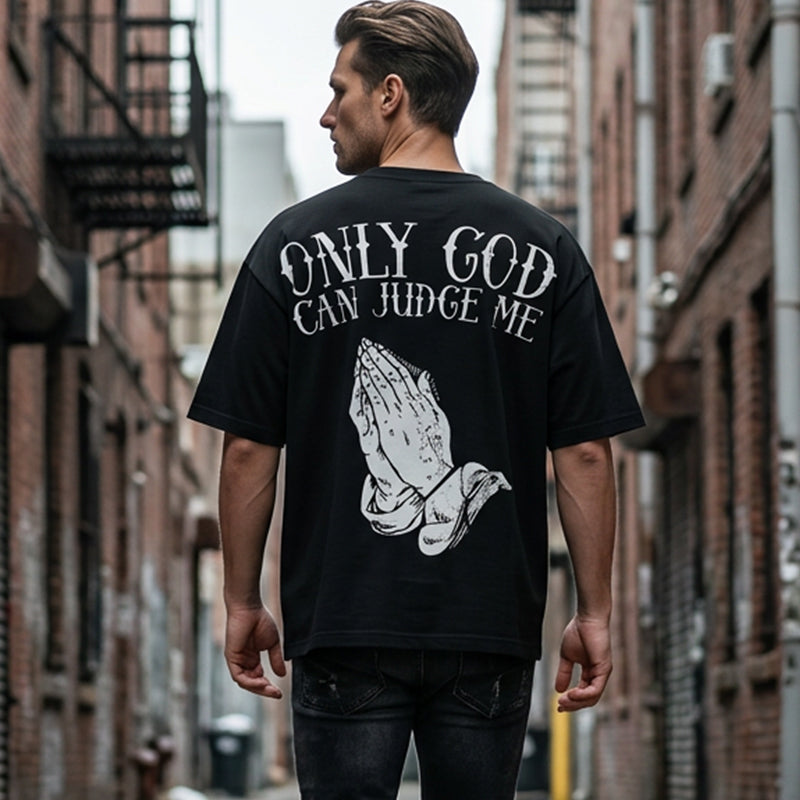 👔🙏 50% RABATT! Herren T-Shirt mit Grafik „Betende Hände“ – Stilvoll, symbolstark & vielseitig kombinierbar