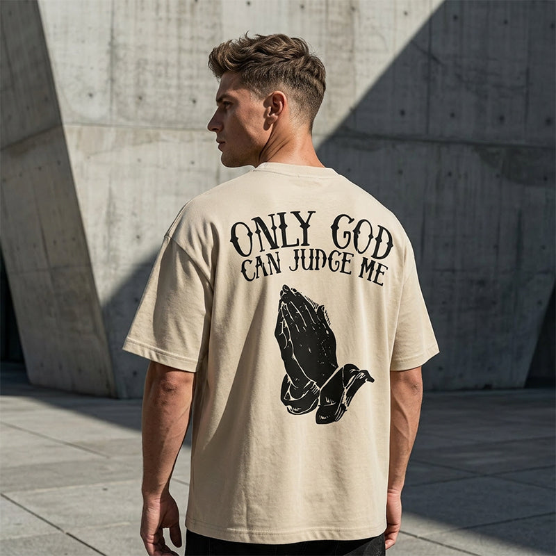 👔 ✨50% RABATT! ✨ Herren Praying Hands Graphic Tee – Glaube, Stärke & Stil! ✨
