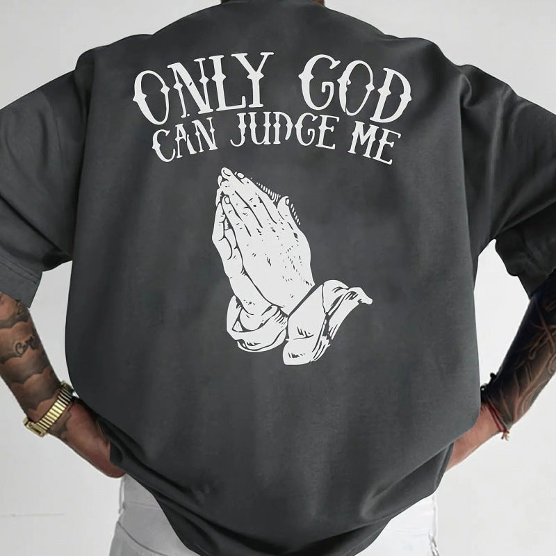 👔 ✨50% RABATT! ✨ Herren Praying Hands Graphic Tee – Glaube, Stärke & Stil! ✨