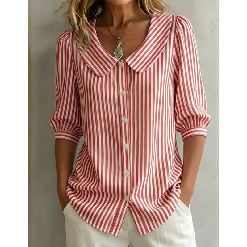 👚☀️ MID-SEASON SALE: −50% NUR FÜR KURZE ZEIT! Designer-Bluse für Damen – V-Ausschnitt, kurze Ärmel, lockere Passform & atmungsaktiv, ideal fürs Büro & warme Tage 👜✨
