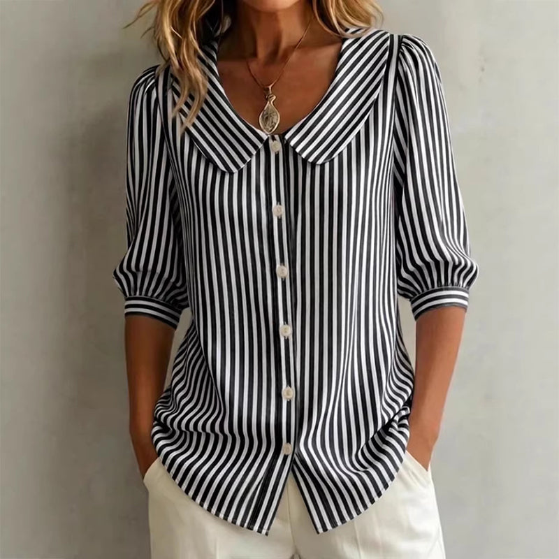 👚☀️ MID-SEASON SALE: −50% NUR FÜR KURZE ZEIT! Designer-Bluse für Damen – V-Ausschnitt, kurze Ärmel, lockere Passform & atmungsaktiv, ideal fürs Büro & warme Tage 👜✨