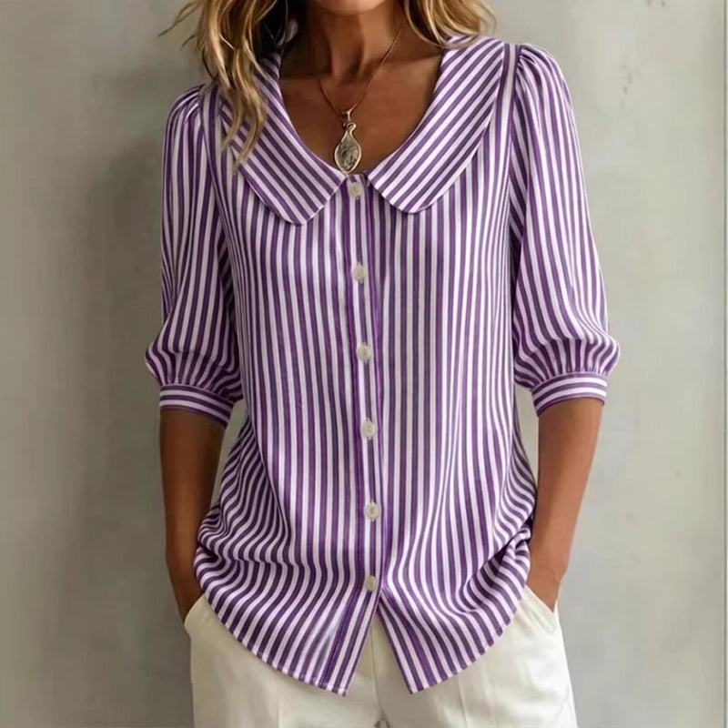 👚☀️ MID-SEASON SALE: −50% NUR FÜR KURZE ZEIT! Designer-Bluse für Damen – V-Ausschnitt, kurze Ärmel, lockere Passform & atmungsaktiv, ideal fürs Büro & warme Tage 👜✨