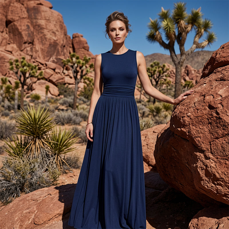 👗【Neues Modell 2026✨ – 50 % Rabatt】 Elegantes Damenkleid mit geraffter Taille und Taschen – figurschmeichelnd, bequem & alltagstauglich 👜✨
