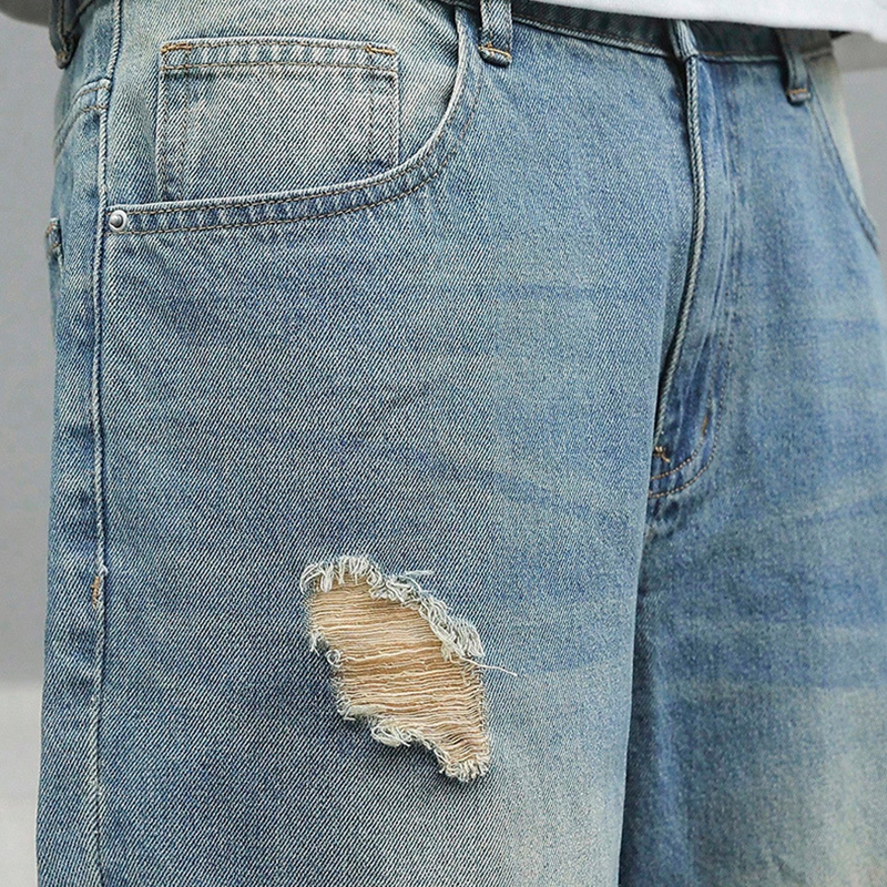 👖✨ 50% RABATT! Herren-Jeans mit geradem Bein, Oversize-Passform und Ripped-Effekt – Lässig, urban & perfekt für den Streetstyle-Look 🏙️