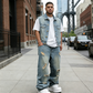 👖✨ 50% RABATT! Herren-Jeans mit geradem Bein, Oversize-Passform und Ripped-Effekt – Lässig, urban & perfekt für den Streetstyle-Look 🏙️