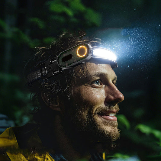 🔦 Smart Sensor Stirnlampe ✅ 230° Breiter Strahl & Type-C Laden | Freihändige Outdoor-Lampe 🌙 -50% NUR HEUTE 🔥