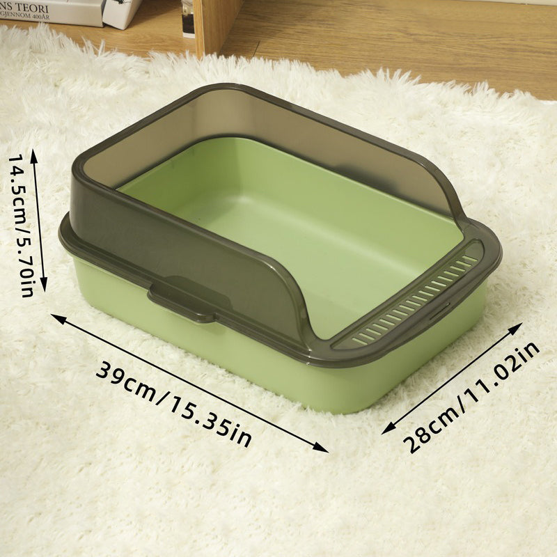 🛒Limitierte Aktion: 50 % Rabatt 😻Halbgeschlossene Katzentoilette aus Kunststoff mit Spritzschutz