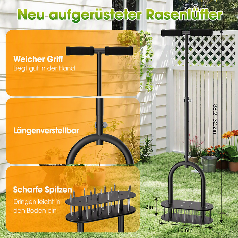 🌱 50% RABATT! ✨ Manueller Rasenbelüfter‑Set, inklusive Montagewerkzeugen und Arbeitsschutzhandschuhen — Karbonstahl, verstellbar & effizient 🏡