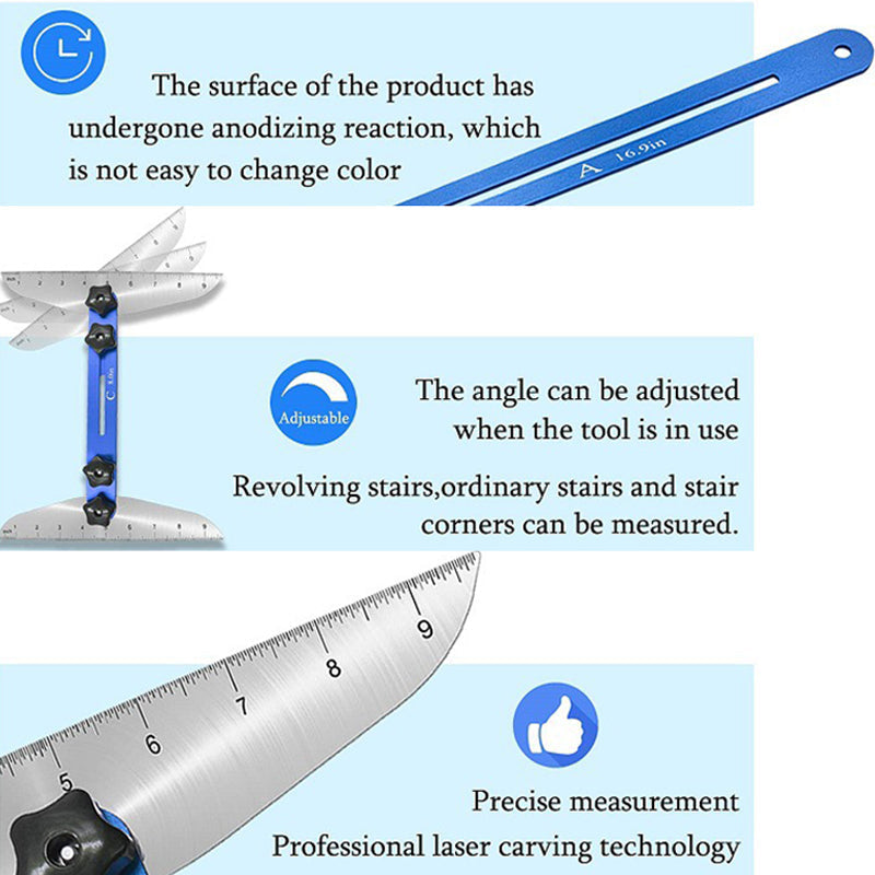 📏✨ NUR FÜR BEGRENZTE ZEIT 50% RABATT!🧰 Multifunktionales Treppenlineal – Klappbar, präzise & vielseitig – ideal für Heimwerker, Maßnehmen & Bastelprojekte