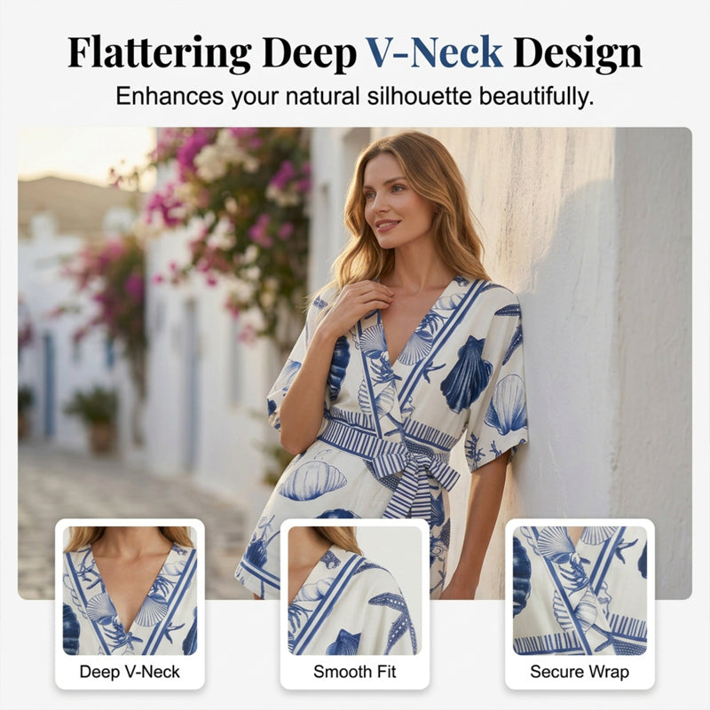 👗 50% RABATT! 🏝️ Schmeichelhafter V-Ausschnitt Playsuit im exotischen Tropenprint – Leicht, luftig & dein unverzichtbares Sommer-Urlaubsoutfit – perfekt für Strand, Pool und heiße Tage 🌸