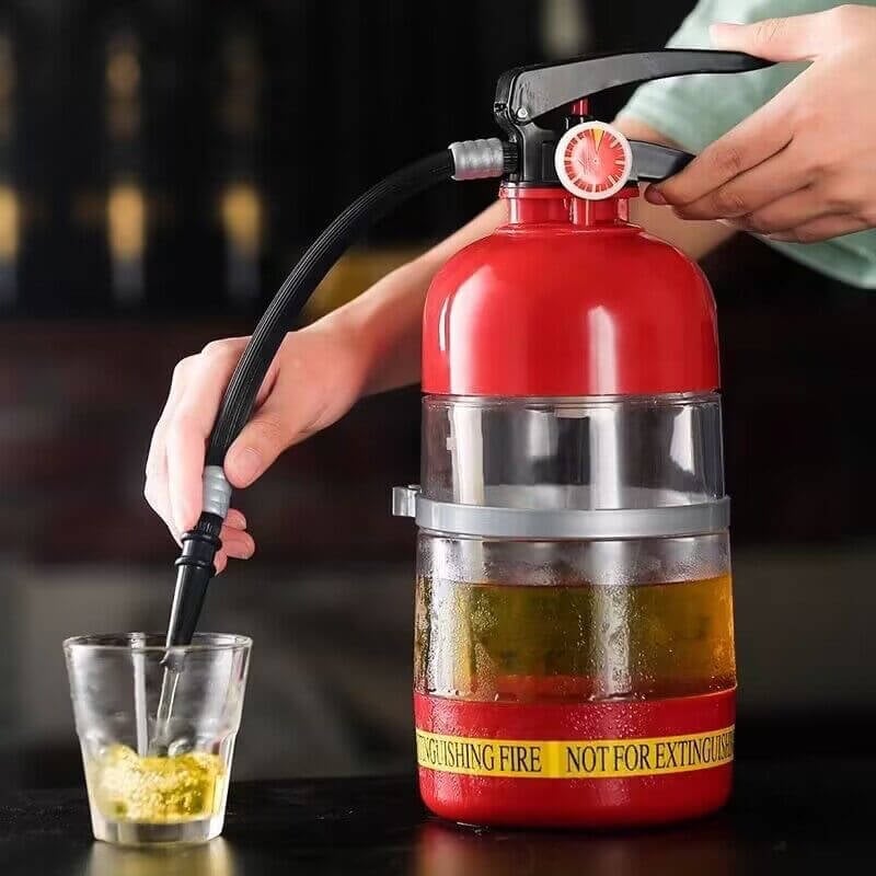 Beliebter Bierkübel im Feuerlöscher-Design – Handdruck-Zapfanlage – ideal für Public Viewing & Fussballpartys🍻⚽