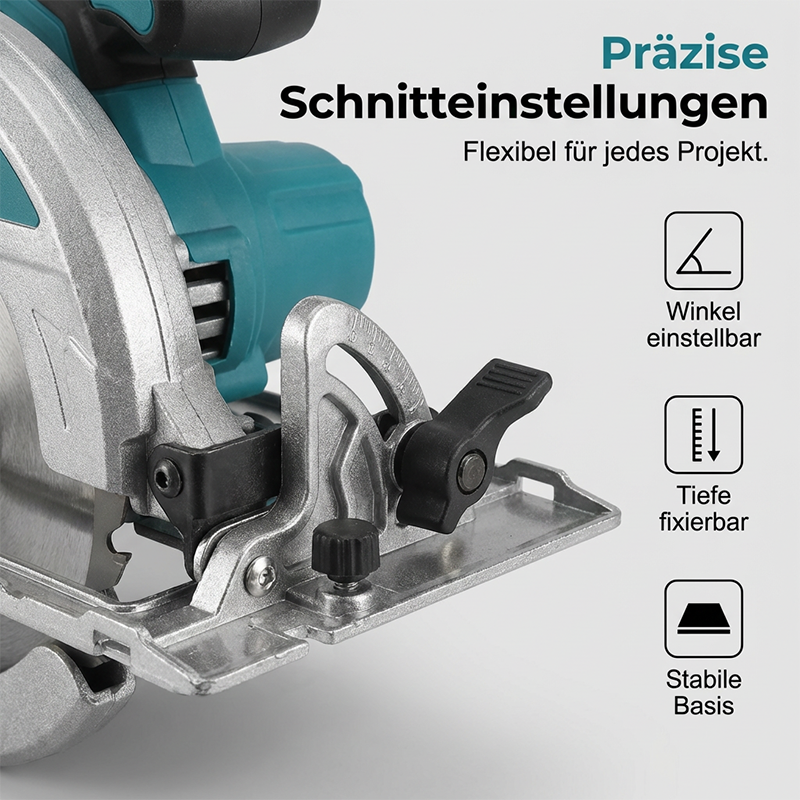 ⚡🛠️【Limitiertes Angebot:  50% RABATT!】 Hochgeschwindigkeits-Akku-Kreissäge mit bürstenlosem Motor – Leistungsstark, kabellos & präzise