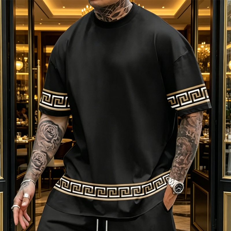 🌞Sommer-Sonderangebot 50% RABATT! 💰Hip-Hop-Freizeit-Set für Herren – bedruckt, luftig & lässig