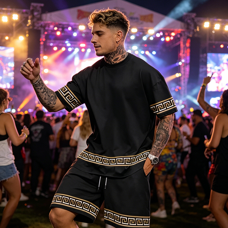 🌞Sommer-Sonderangebot 50% RABATT! 💰Hip-Hop-Freizeit-Set für Herren – bedruckt, luftig & lässig