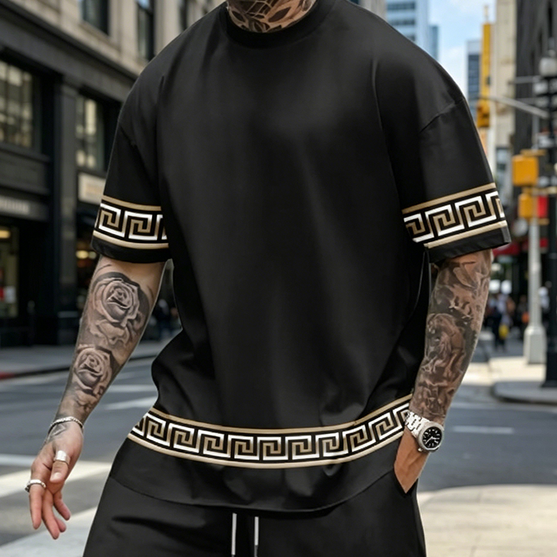 🌞Sommer-Sonderangebot 50% RABATT! 💰Hip-Hop-Freizeit-Set für Herren – bedruckt, luftig & lässig