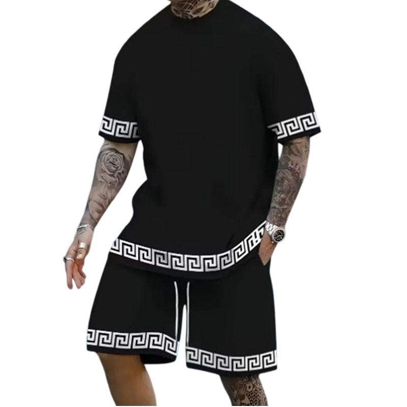 🌞Sommer-Sonderangebot 50% RABATT! 💰Hip-Hop-Freizeit-Set für Herren – bedruckt, luftig & lässig