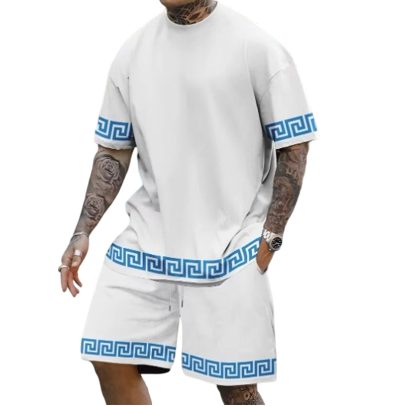 🌞Sommer-Sonderangebot 50% RABATT! 💰Hip-Hop-Freizeit-Set für Herren – bedruckt, luftig & lässig