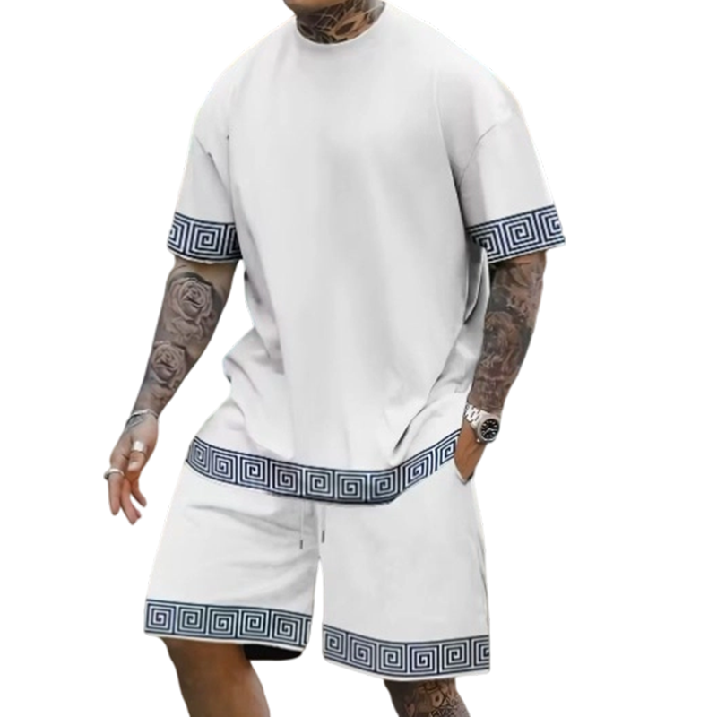 🌞Sommer-Sonderangebot 50% RABATT! 💰Hip-Hop-Freizeit-Set für Herren – bedruckt, luftig & lässig
