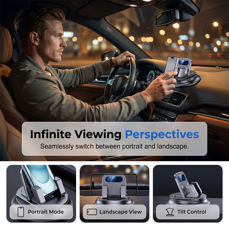🚗 KAUFE 2, ERHALTE 1 GRATIS! 🔥 Drehbarer Auto-Handyhalter fürs Armaturenbrett – stabil, kompakt & vielseitig – Ideal für Navigation & freihändiges Telefonieren 📱