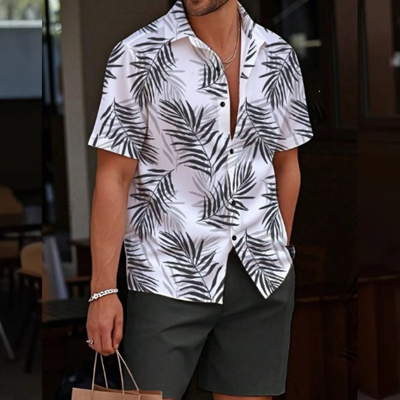 ✨Sommer-Sonderangebot 50% RABATT!🌴2-teiliges Set aus Hawaiihemd und Shorts für Herren👕