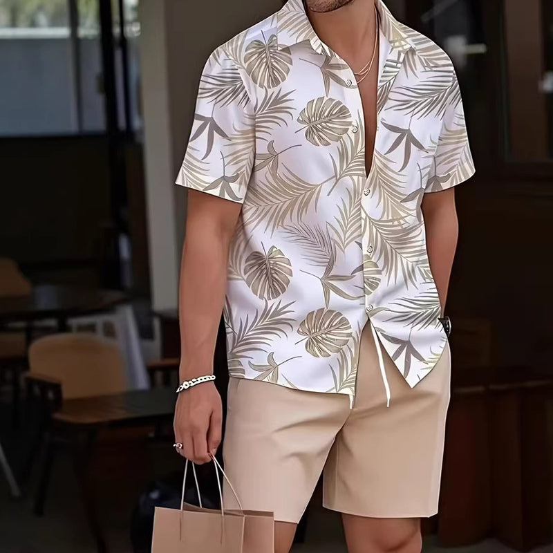 ✨Sommer-Sonderangebot 50% RABATT!🌴2-teiliges Set aus Hawaiihemd und Shorts für Herren👕