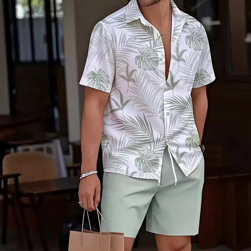 ✨Sommer-Sonderangebot 50% RABATT!🌴2-teiliges Set aus Hawaiihemd und Shorts für Herren👕