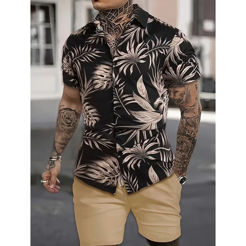 ✨Sommer-Sonderangebot 50% RABATT!🌴2-teiliges Set aus Hawaiihemd und Shorts für Herren👕