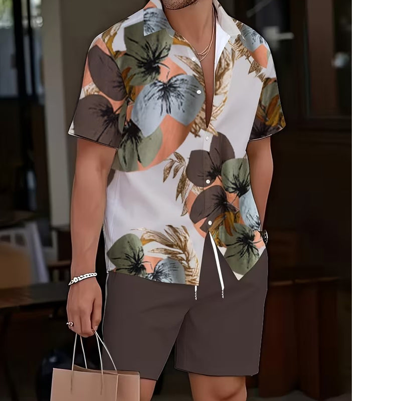 ✨Sommer-Sonderangebot 50% RABATT!🌴2-teiliges Set aus Hawaiihemd und Shorts für Herren👕