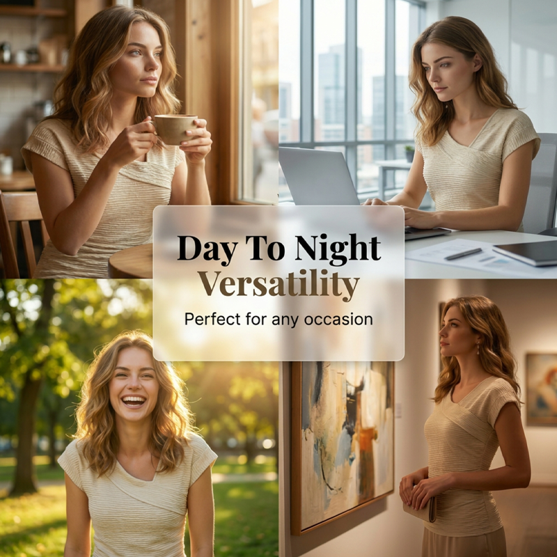 👚 JETZT 50 % RABATT! ✨ Asymmetrisches, gerafftes Damen-Top mit V-Ausschnitt – figurbetont, dehnbar und perfekt für Date-Nights, die Arbeit oder zum Kombinieren unter Blazern 💃