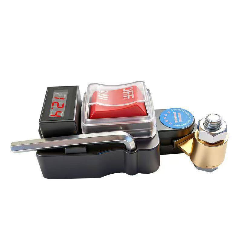 ⚙️50% RABATT! 🔋T-förmiger Batteriehauptschalter fürs Auto – mit digitaler Spannungsanzeige, reines Kupfer – ideal als Diebstahlschutz & zur Wartung🚗⚡