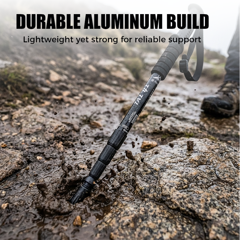 ⛰️✨ Verstellbarer Gehstock aus Aluminiumlegierung – Robust, stoßdämpfend, leicht 🌲