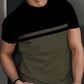 👕50% RABATT!🔥Herren Rundhals T-Shirt mit Farbblock-Design Atmungsaktiv Leicht Freizeitshirt
