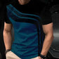 👕50% RABATT!🔥Herren Rundhals T-Shirt mit Farbblock-Design Atmungsaktiv Leicht Freizeitshirt
