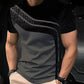 👕50% RABATT!🔥Herren Rundhals T-Shirt mit Farbblock-Design Atmungsaktiv Leicht Freizeitshirt