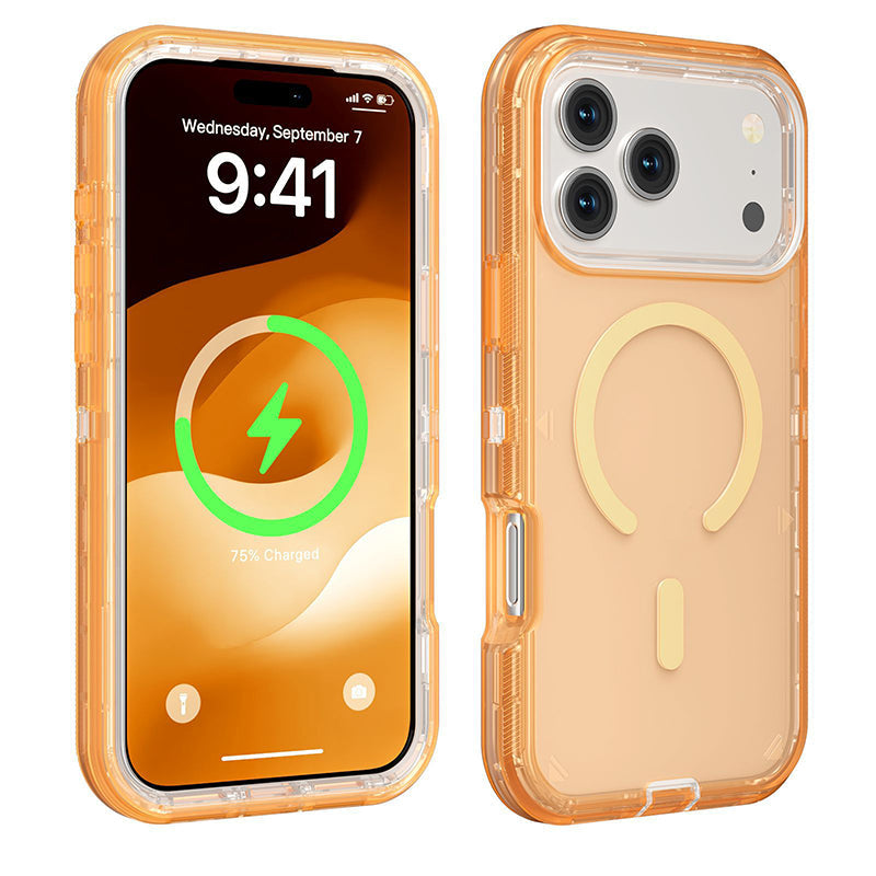 Shockproof Clear Magnetic Phone Case with Strong Magnetic Lock – Anti-Yellowing, 360° Protection, Slim Fit ✨