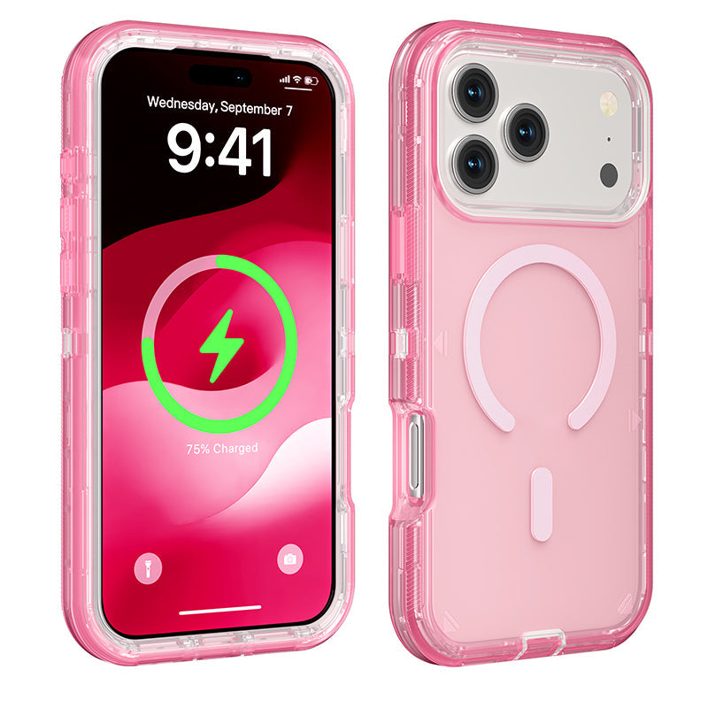 Shockproof Clear Magnetic Phone Case with Strong Magnetic Lock – Anti-Yellowing, 360° Protection, Slim Fit ✨
